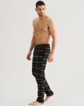 Pyjamasbukser 'flannel' | 100% bomuld | Sort -JBS