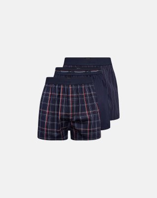 Boxershorts 3-pak, 100% bomuld, Multifarvet
