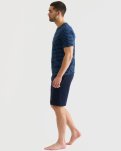 Pyjamas m. shorts, 100% bomuld, Navy