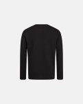 Langærmet T-shirt 'waffel' | Bomuld | Sort -JBS
