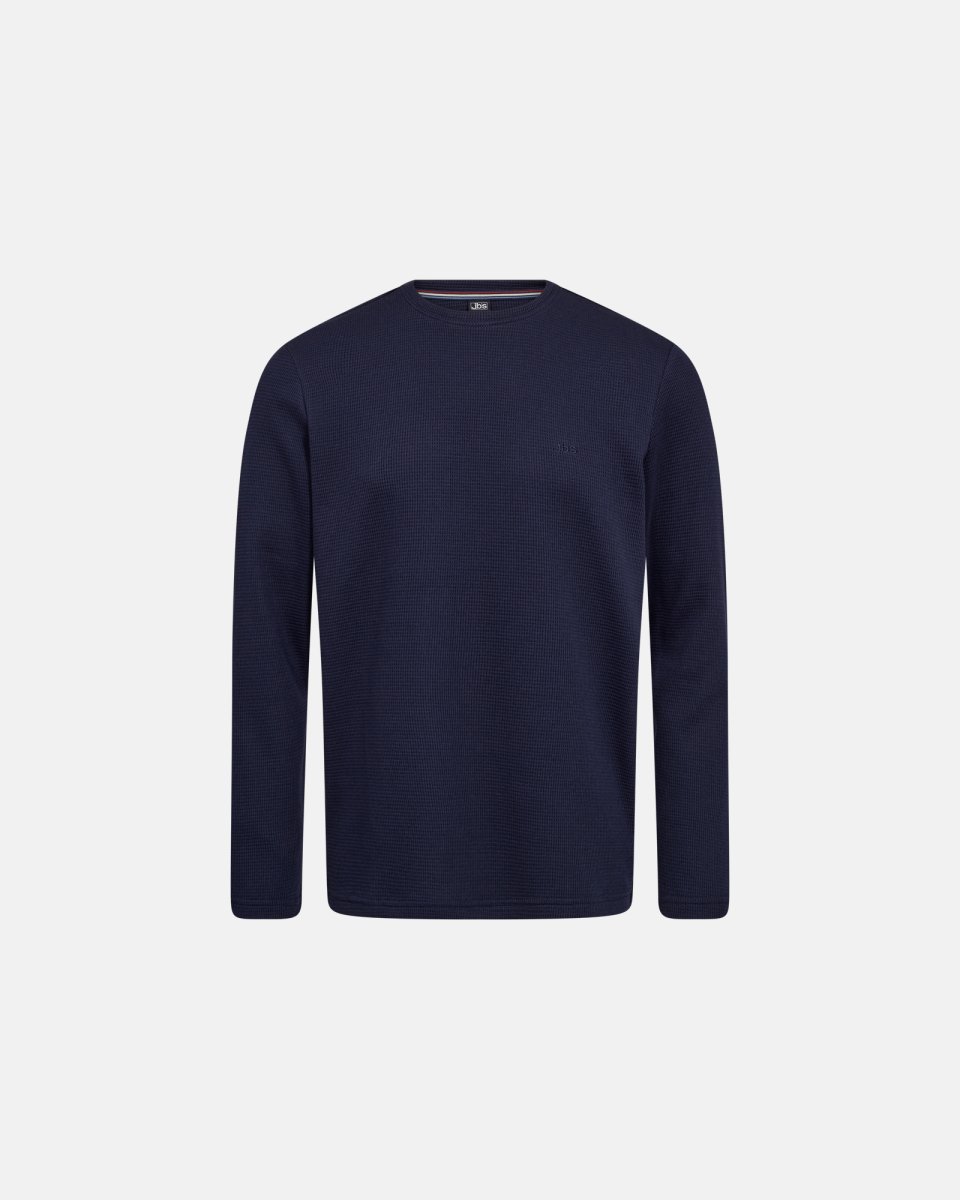 JBS Langærmet T-shirt 'waffel' | Bomuld | Navy - S