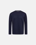 Langærmet T-shirt 'waffel', Bomuld, Navy