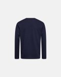 Langærmet T-shirt 'waffel', Bomuld, Navy