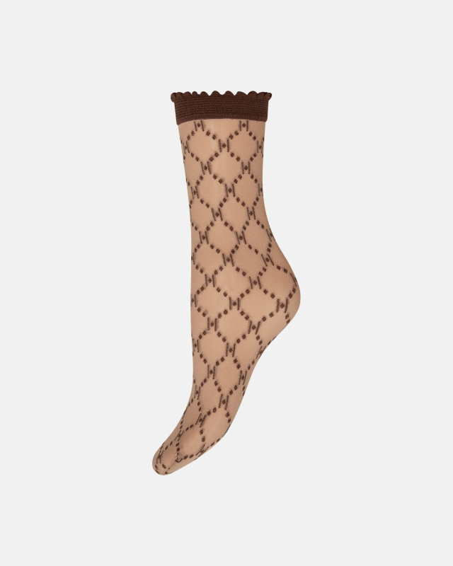 Ankelstrømper “Logo” | 25 denier | Brun