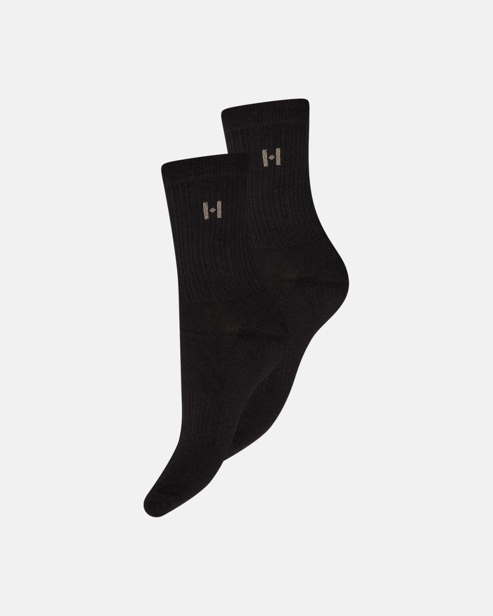 Hype the Detail Tennisstrømper 2-pak | Bomuld | Sort - 37-41
