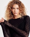 Bluse "Mesh" | Polyamid | Sort -Hype the Detail