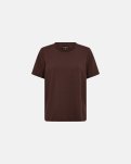 Oversize t-shirt "Logo", Bomuld, Brun m. burn-out effekt