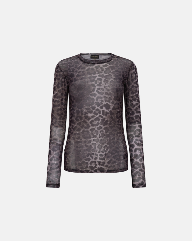 Bluse "Mesh" | Polyamid | Grå