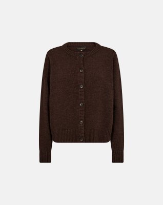 Cardigan, Uld, Brun