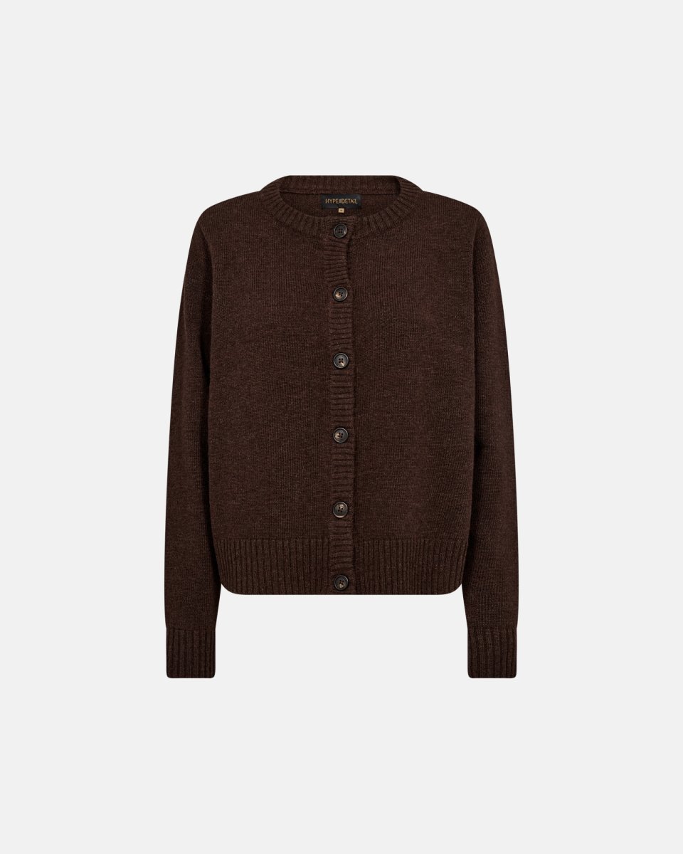 Hype the Detail Cardigan | Uld | Brun - S