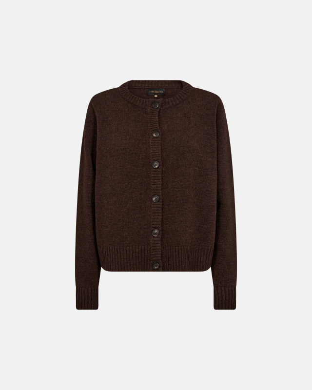 Cardigan | Uld | Brun