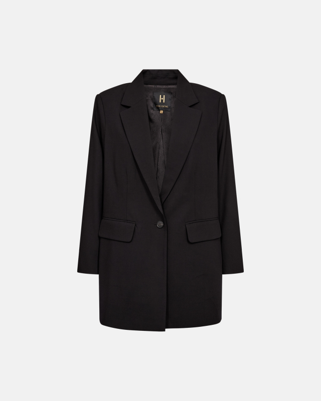 Relaxed blazer | Polyester | Sort