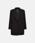 Relaxed blazer, Polyester, Sort