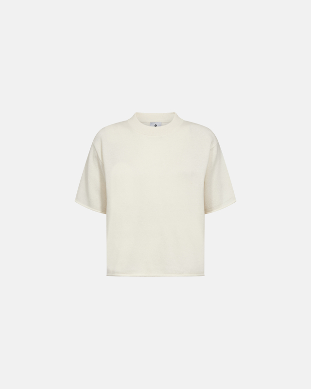 T-shirt | 100% Merinould | Ivory