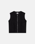 Kian Vest | Polyester-uld blend | Sort -Resteröds