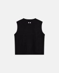 Kian Vest | Polyester-uld blend | Sort -Resteröds