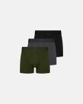 Gunnar Tights 3-pak | Bambusviskose | Sort/Grøn/grå -Resteröds