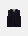 Kian Vest | Polyester-uld blend | Navy -Resteröds