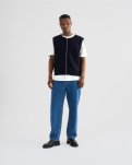 Kian Vest | Polyester-uld blend | Navy -Resteröds