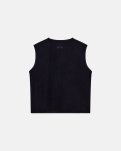 Kian Vest | Polyester-uld blend | Navy -Resteröds