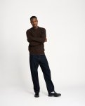 Lean Pullover | Uld | Brun -Resteröds