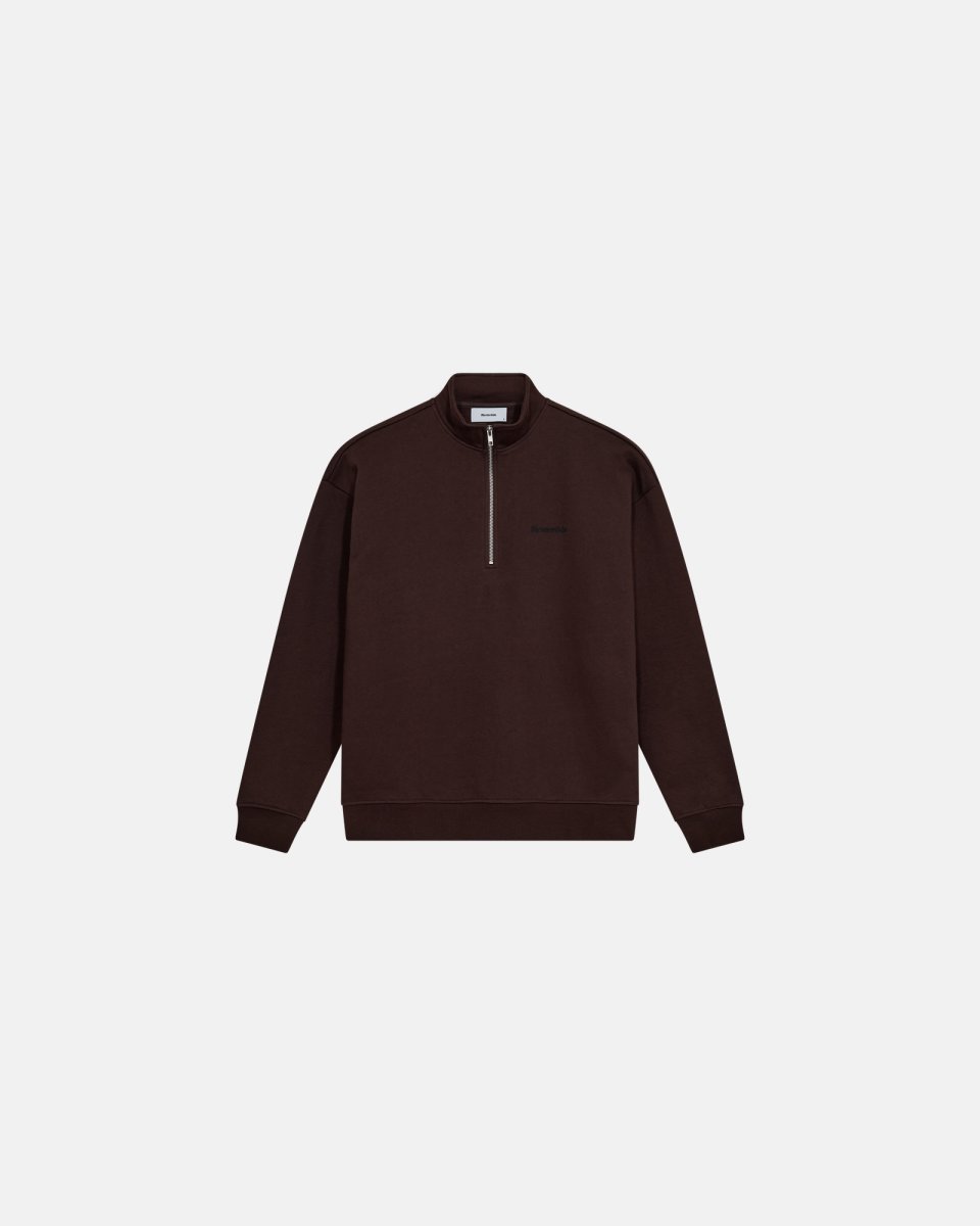 Resteröds Zack half-zip sweatshirt | 100% bomuld | Brun - S
