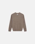 Michael Pullover | Uld | Mørk sand -Resteröds