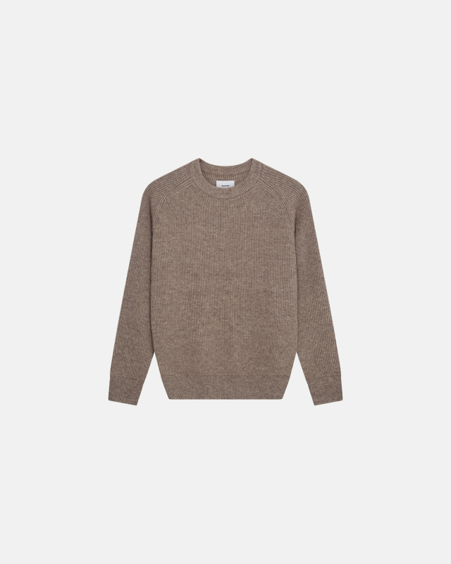 Michael Pullover | Uld | Mørk sand