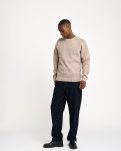 Michael Pullover | Uld | Mørk sand -Resteröds