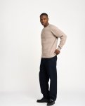 Michael Pullover | Uld | Mørk sand -Resteröds