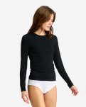 Cashmere-blend langærmet t-shirt | Bambusviskose | Sort -JBS of Denmark Women