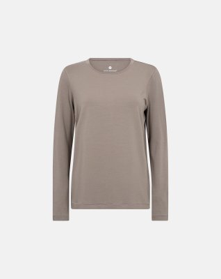 Langærmet t-shirt | Bambusviskose | Brun -JBS of Denmark Women