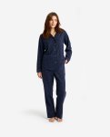 Pyjamaskjorte | 100% økologisk bomuld | Navy ternet -JBS of Denmark Women