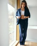 Pyjamaskjorte | 100% økologisk bomuld | Navy ternet -JBS of Denmark Women