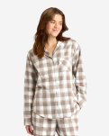 Pyjamasskjorte | 100% økologisk bomuld | Sand ternet -JBS of Denmark Women