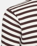 Rib langærmet t-shirt | Bambusviskose | Brun stribet -JBS of Denmark Women