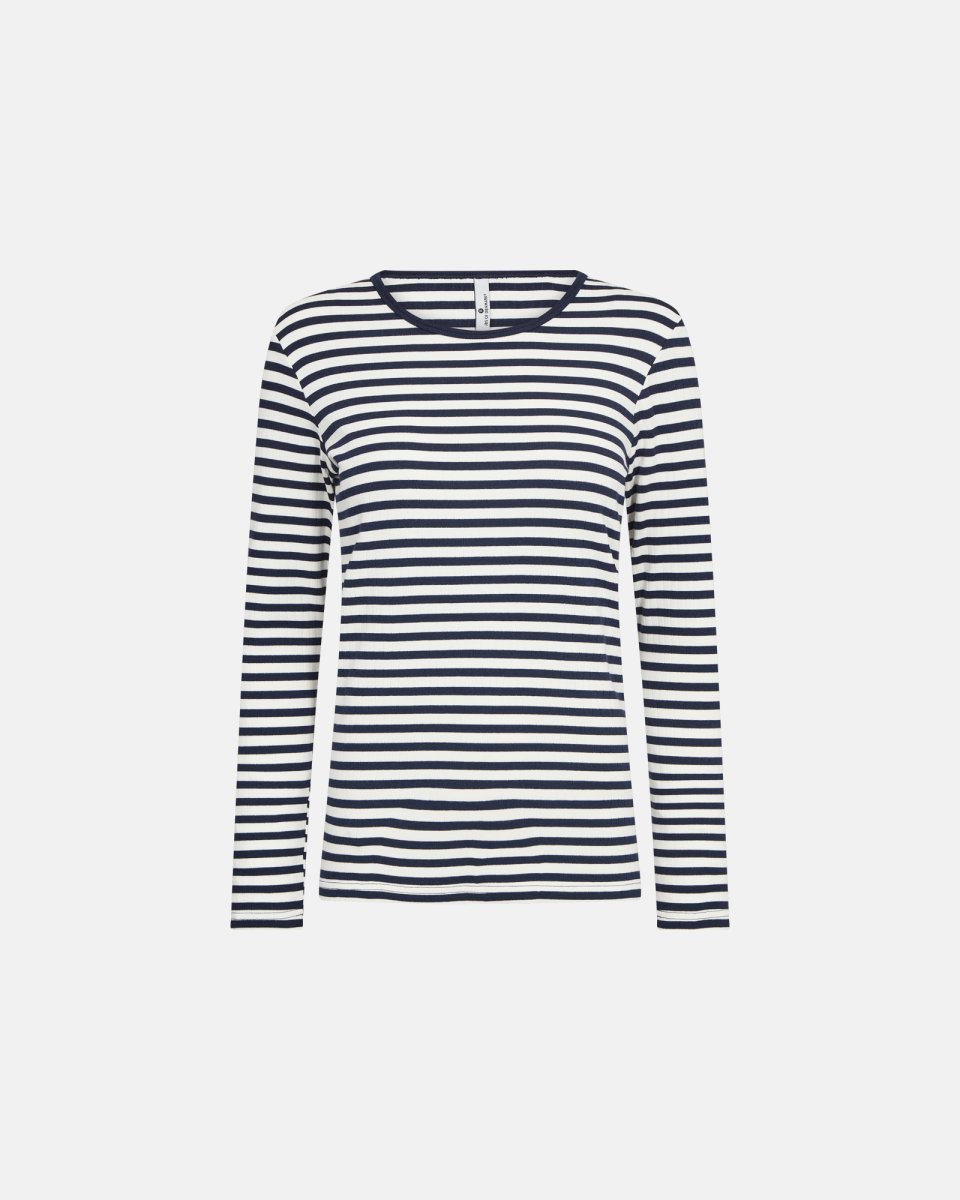 JBS of Denmark Women Rib langærmet t-shirt | Bambusviskose | Navy stribet - S