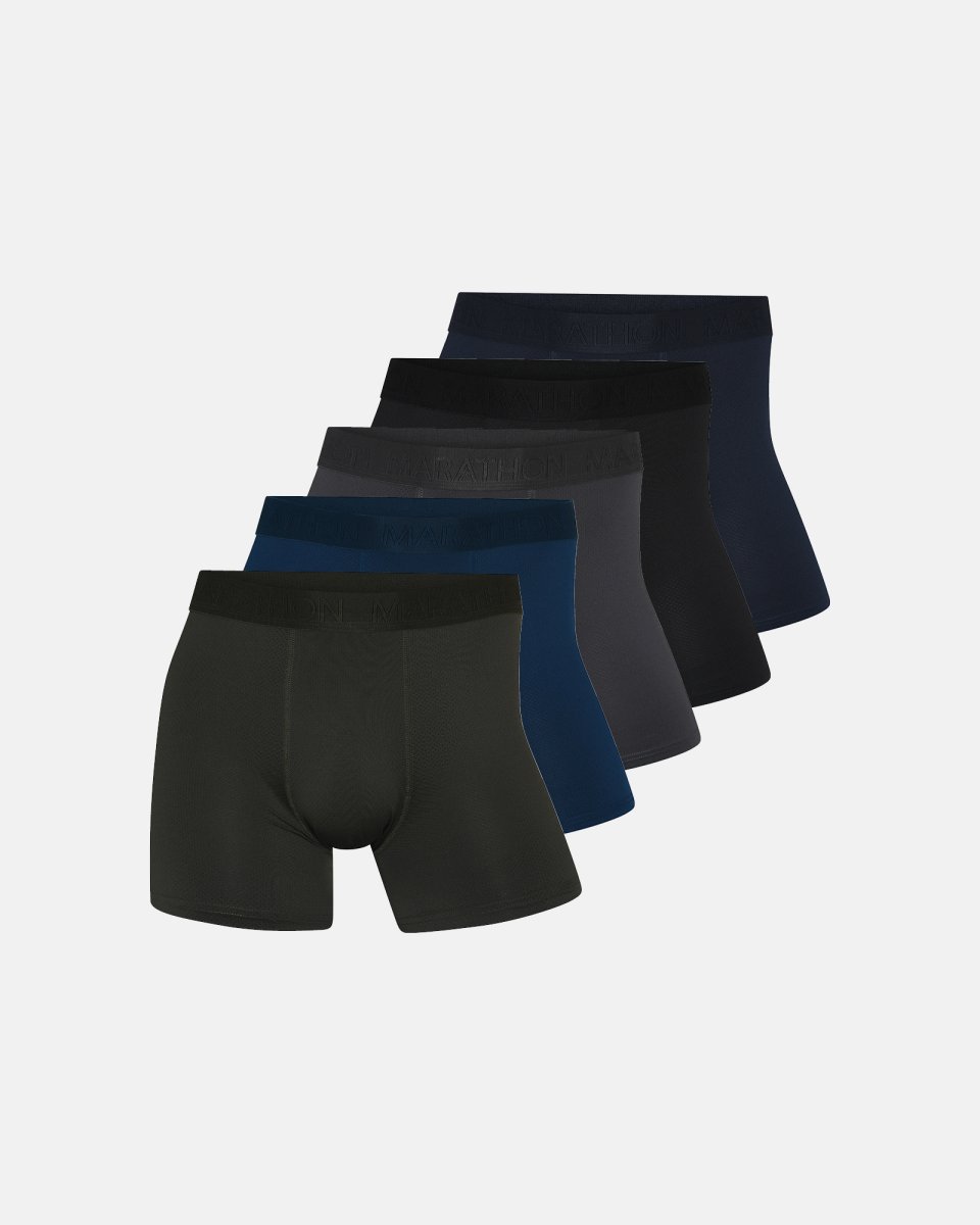 Olympia Tights m. ekstra længde "airmesh" 5-pak | Polyester | Multifarvet - M