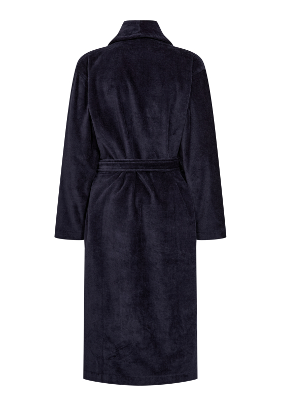 Lang badekåbe | 100% bomuld | Navy