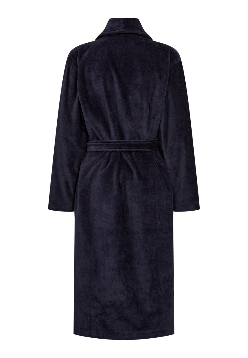 Decoy Lang badekåbe | 100% bomuld | Navy - S