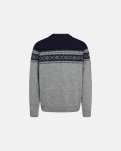 Pullover 'strik' | 100% uld | Grå -Dovre