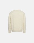 Pullover 'strik' | Uld | Ivory -Dovre