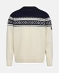 Pullover 'strik' | 100% uld | Ivory/Navy - Dovre