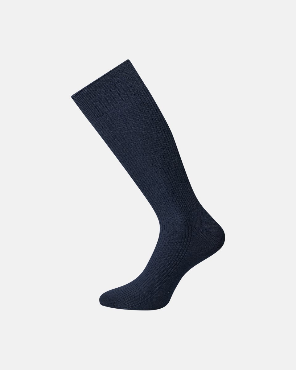 JBS Ribstrømper | Bomuld | Navy - 40-47