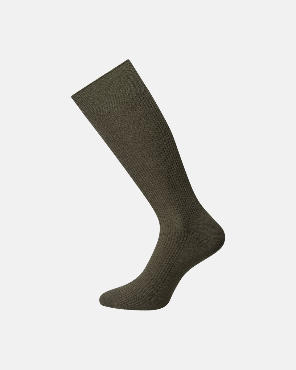 JBS Ribstrømper | Bomuld | Grøn - 40-47