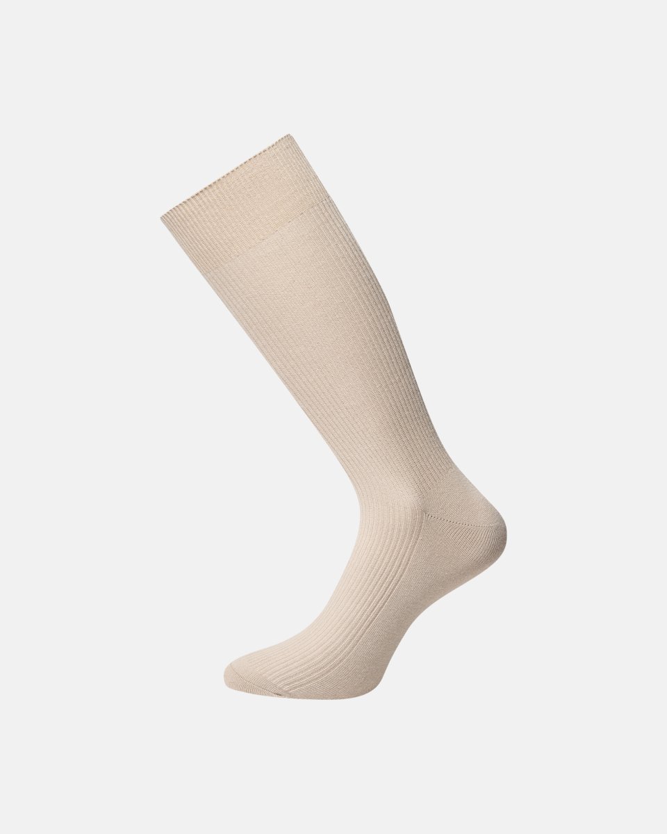 JBS Ribstrømper | Bomuld | Sand - 40-47