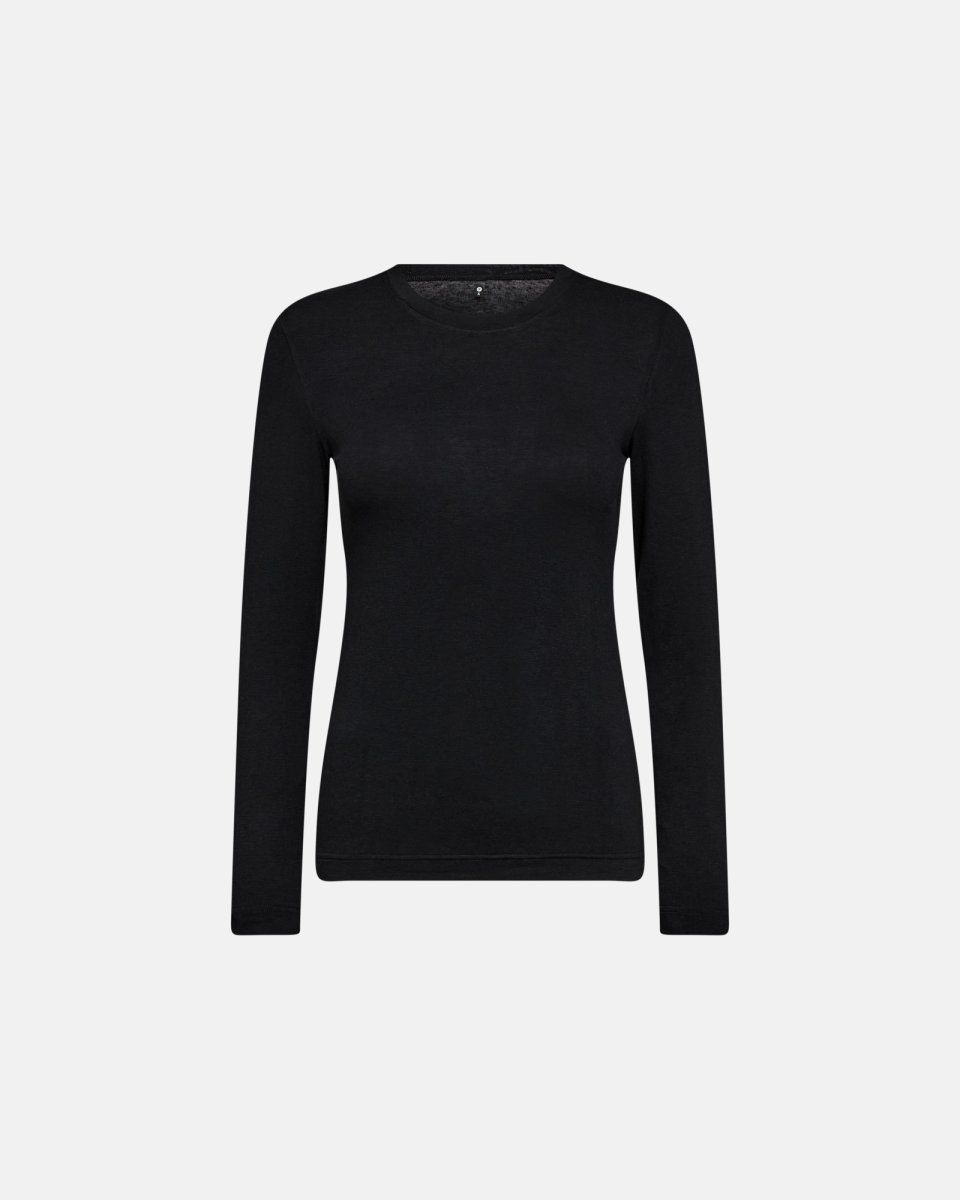 JBS of Denmark Women Cashmere-blend langærmet t-shirt | Bambusviskose | Sort - 2XL