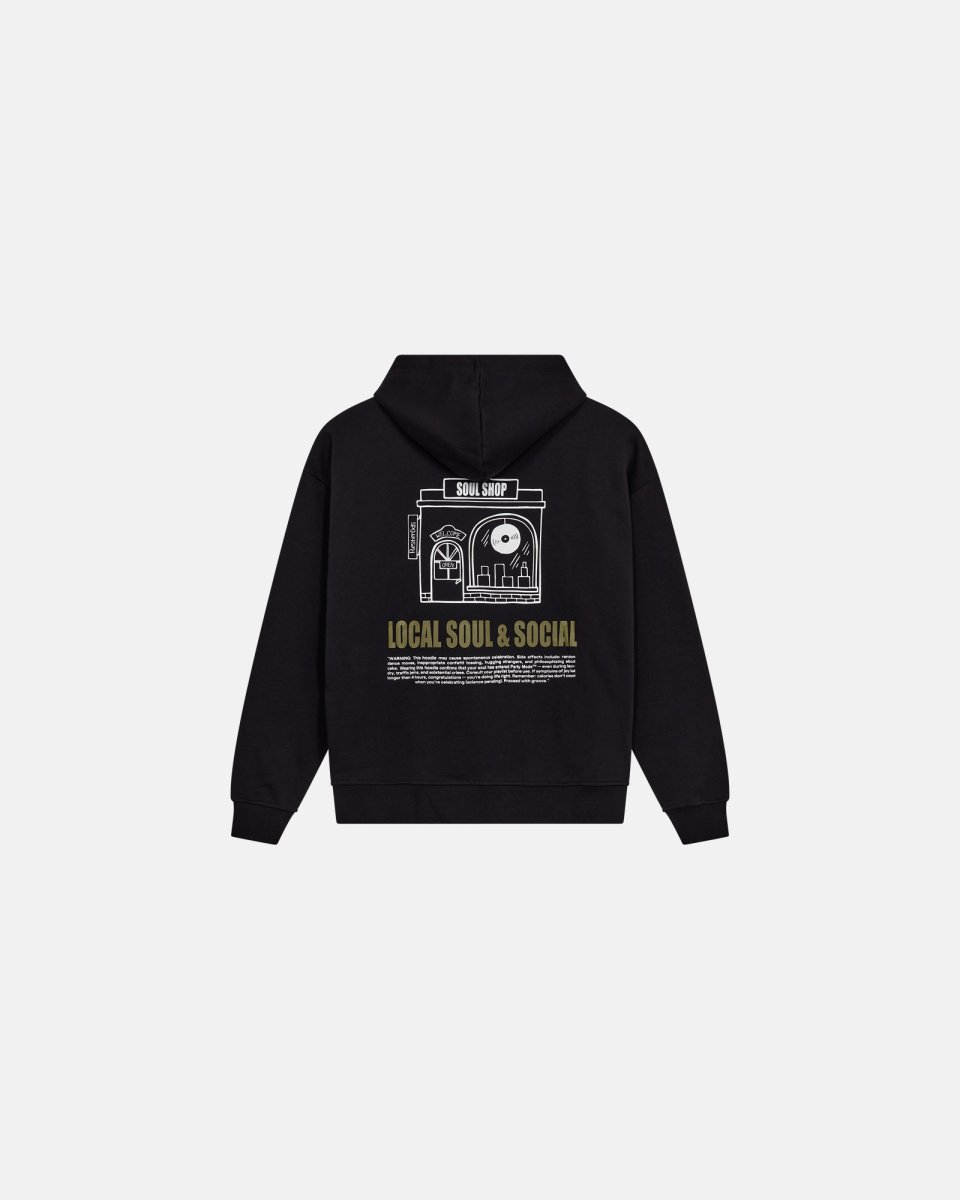 Resteröds Elliot hoodie | 100% bomuld | Sort - S