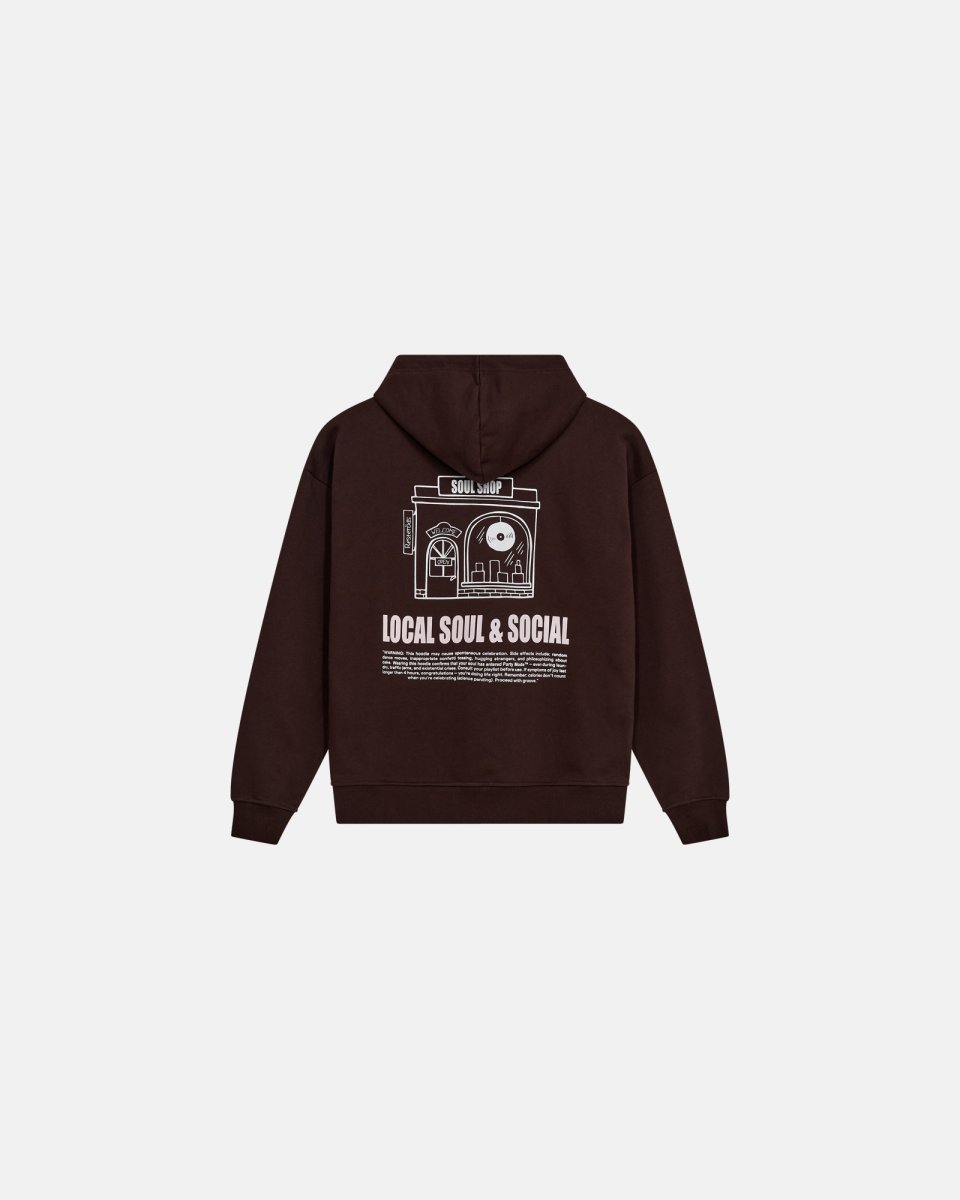 Resteröds Elliot hoodie | 100% bomuld | Brun - S