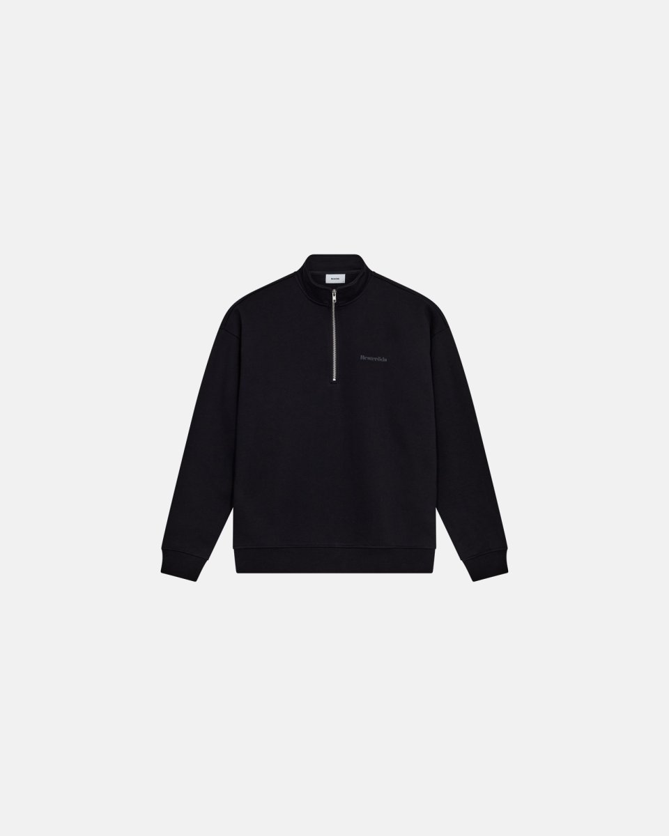 Resteröds Zack half-zip sweatshirt | 100% bomuld | Sort - S